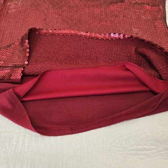 ING+ Full Sequin Tank Top Matte Red Womens Plus 3X Whimsigoth Vampy Witchy‎ Glam - Picture 9 of 11